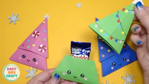 Сладко коледно дърво Kawaii Origami